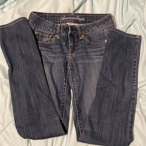 American Eagle Dark Blue Jeans Size 0